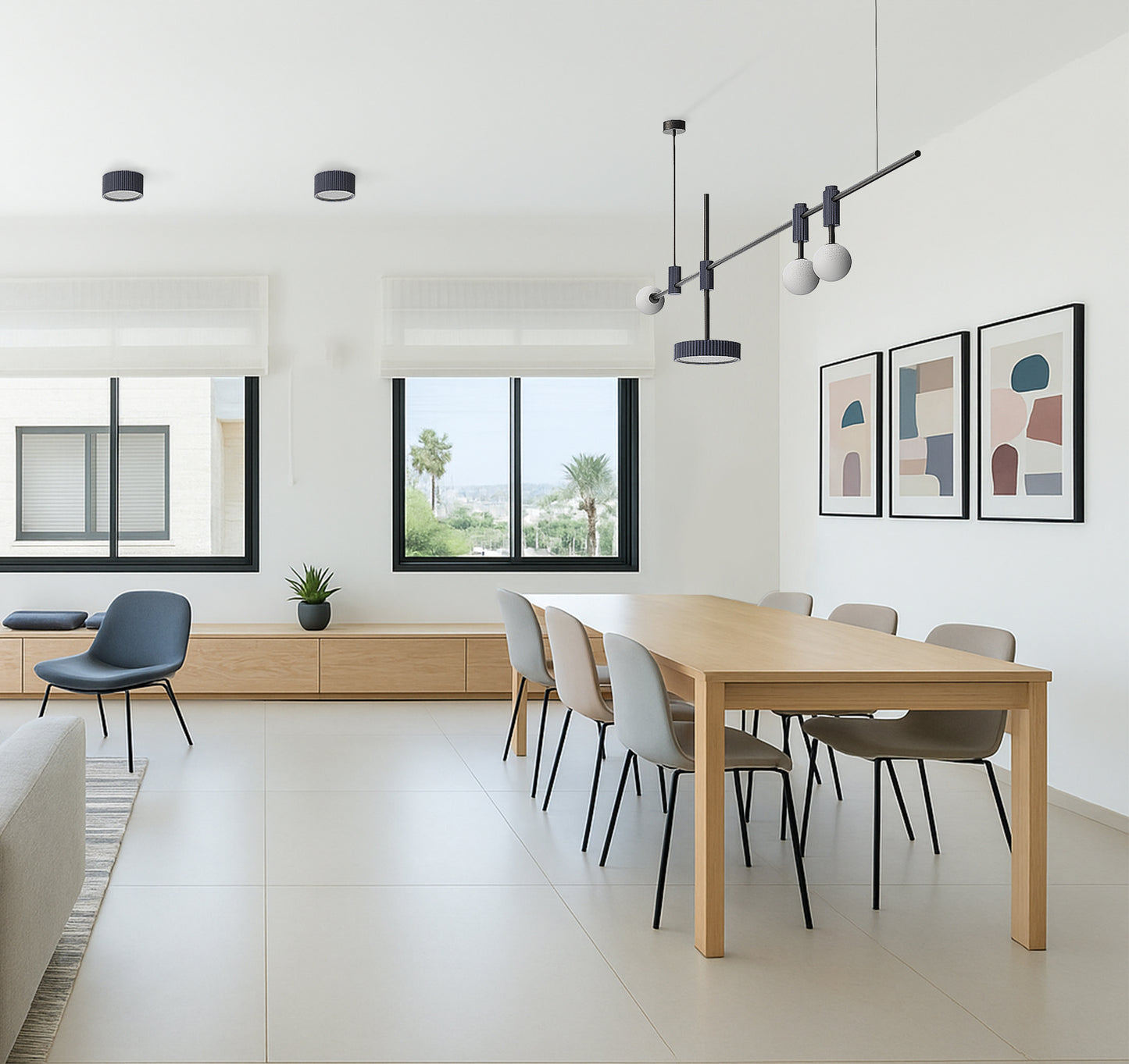 Retro Future + Disc Chandelier 180