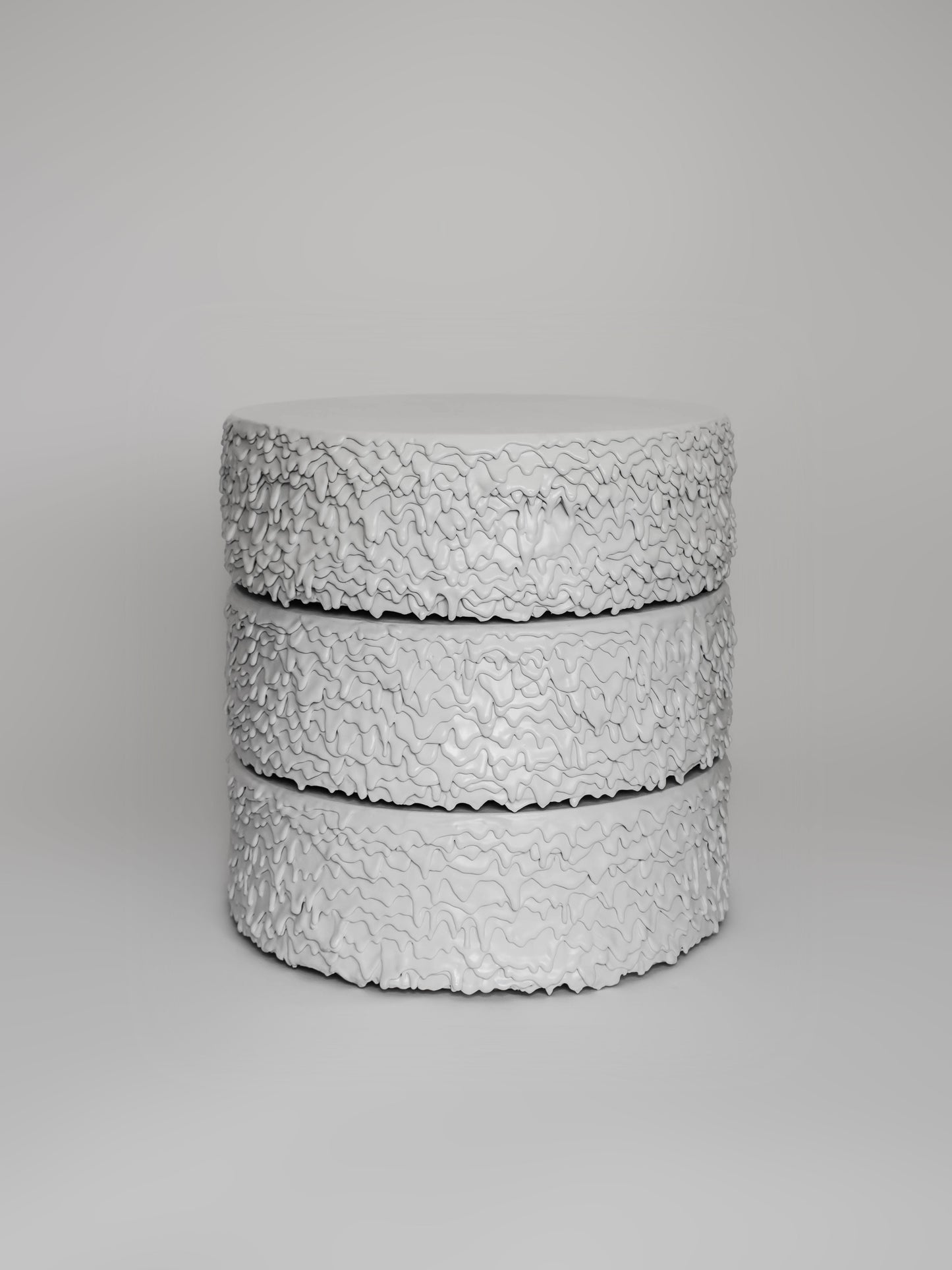 White Melting Side Table