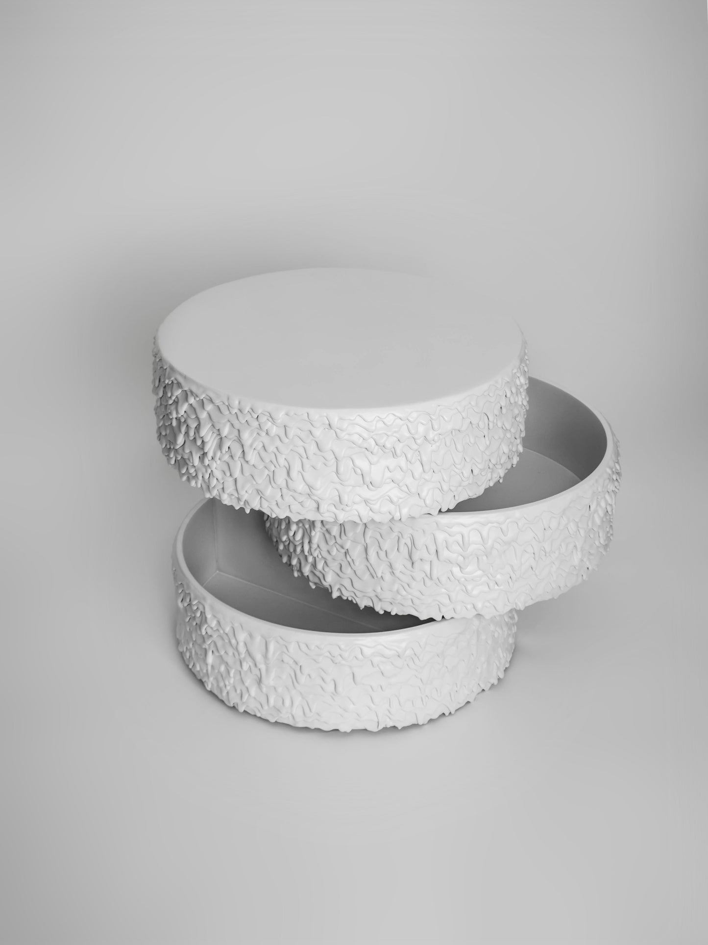 White Melting Side Table