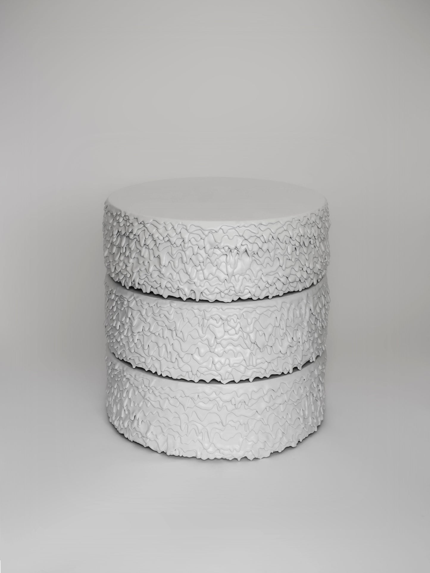 White Melting Side Table