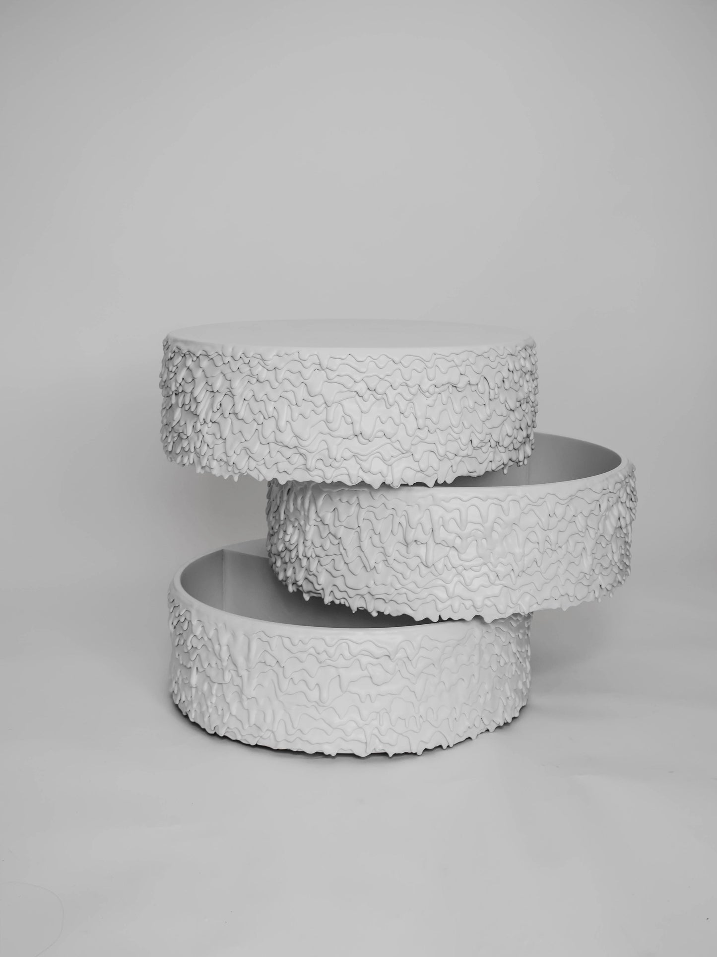 White Melting Side Table