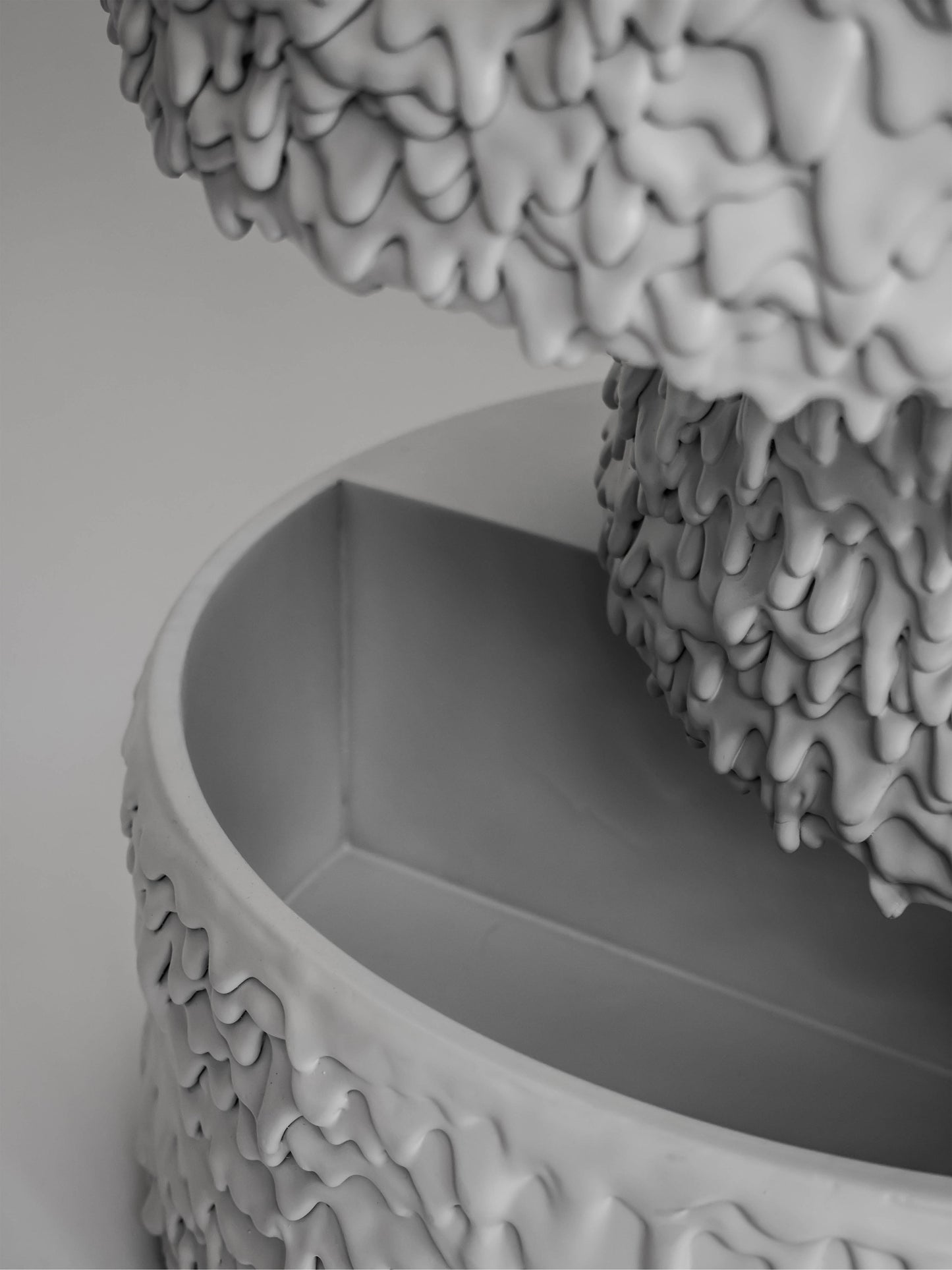 White Melting Side Table