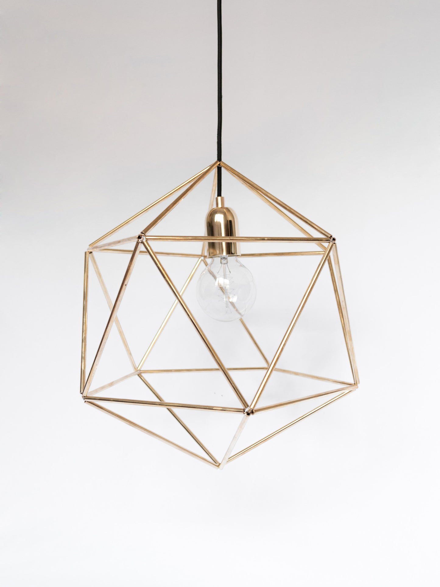 Geometric Brass Pendant Lamp