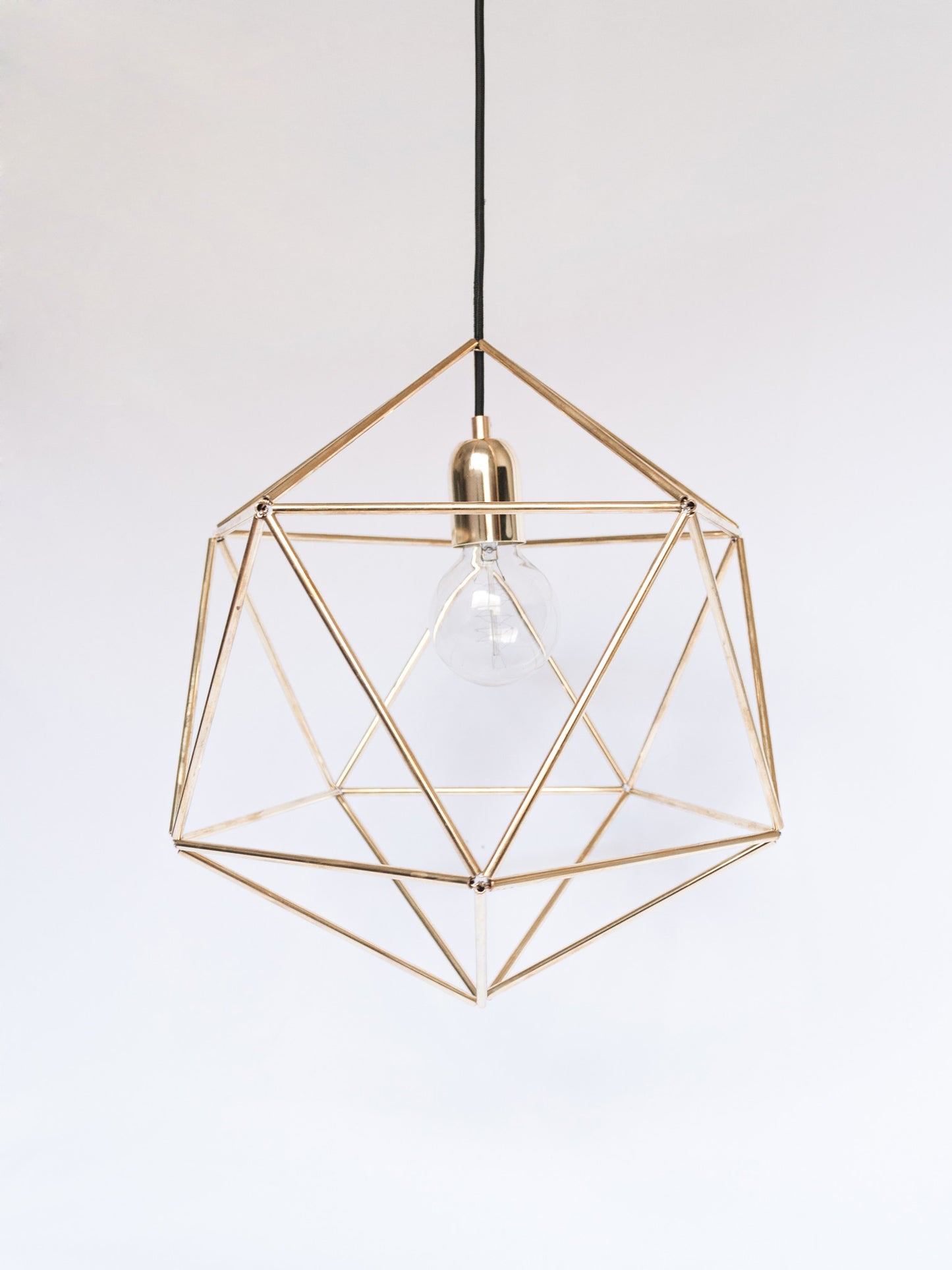 Geometric Brass Pendant Lamp