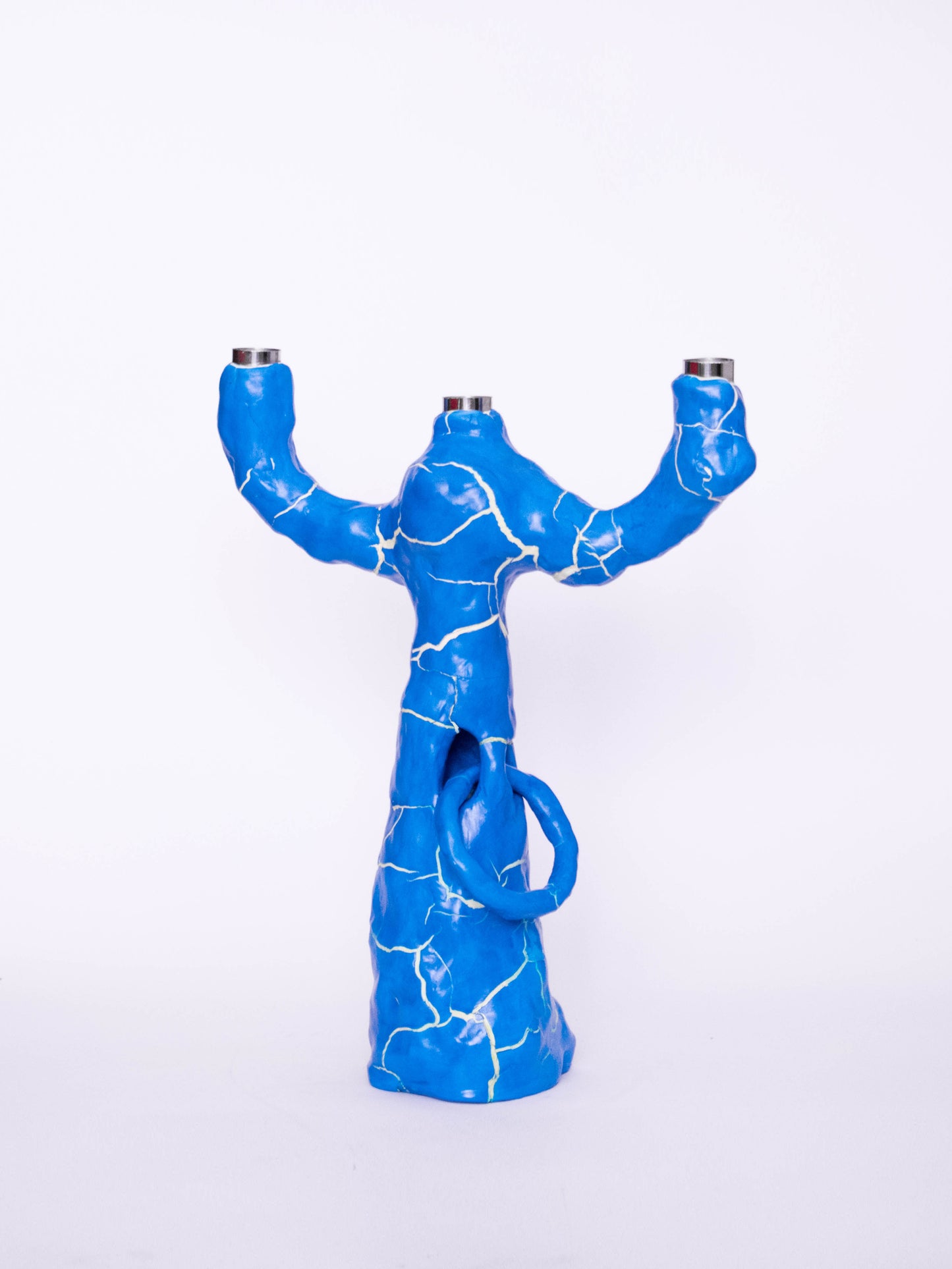 Crackled Candle Holder