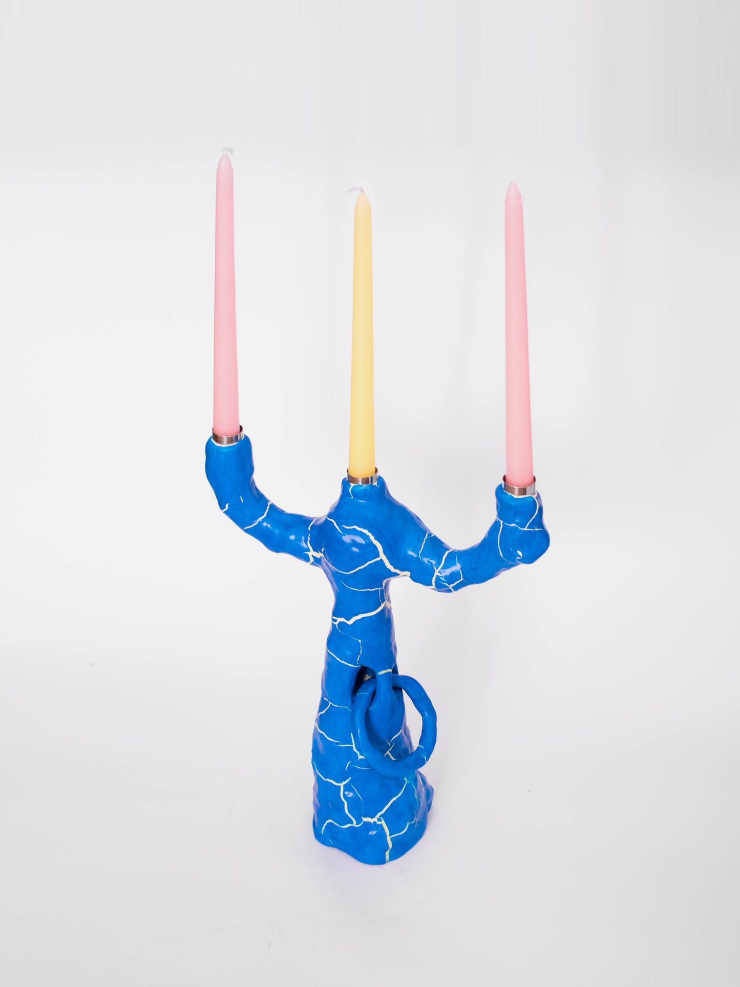 Crackled Candle Holder