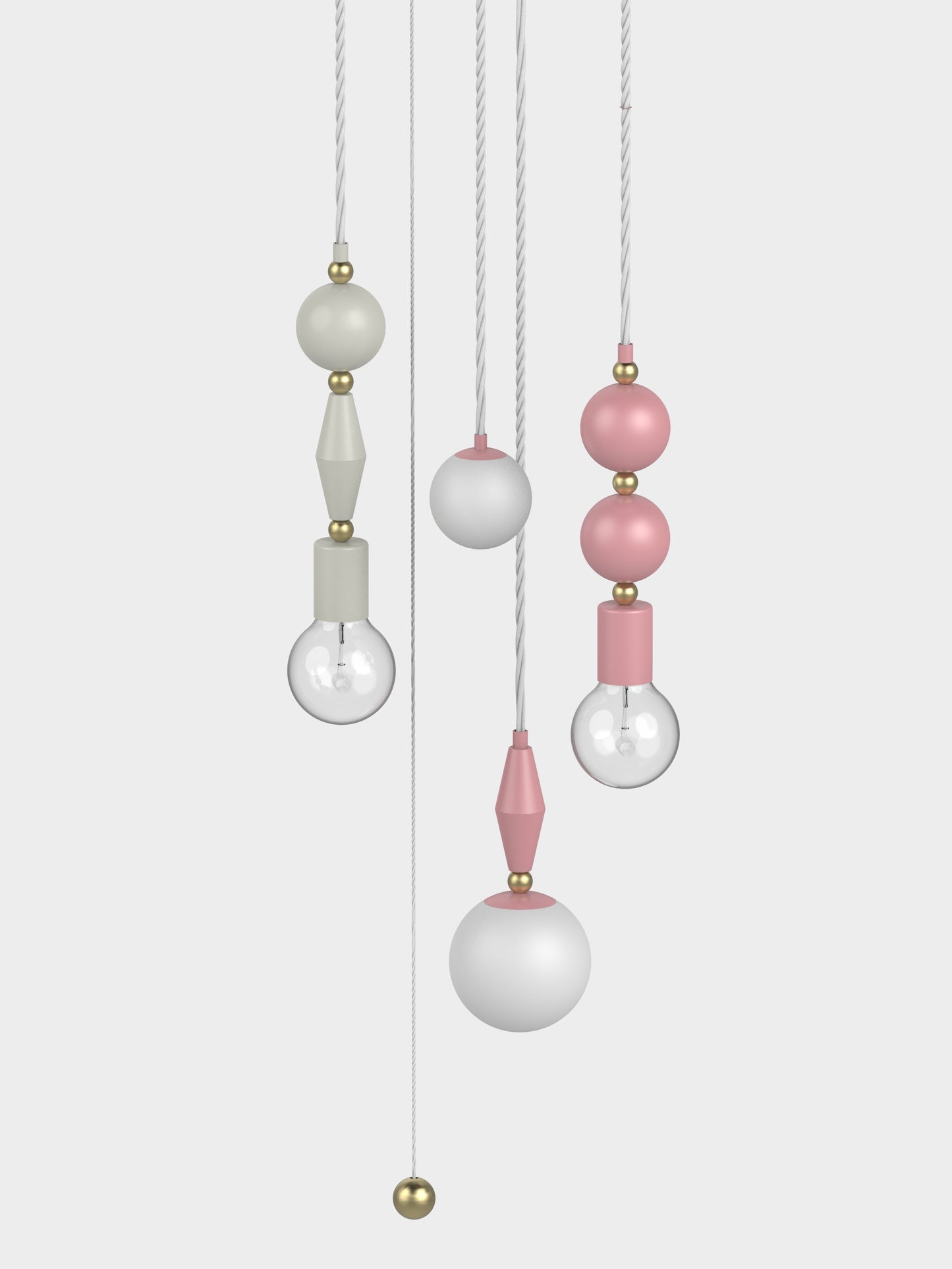 Jewels and Beads Pendant lamp V5 with Pull switch